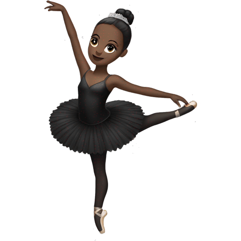 Ballerina with black wings looks like black swan  emoji