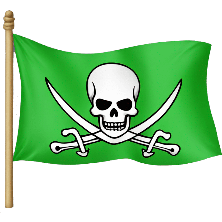 pirate flag green emoji