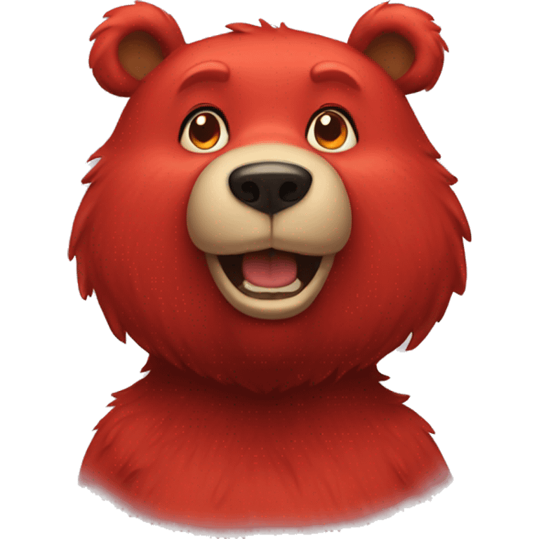 Red bear emoji