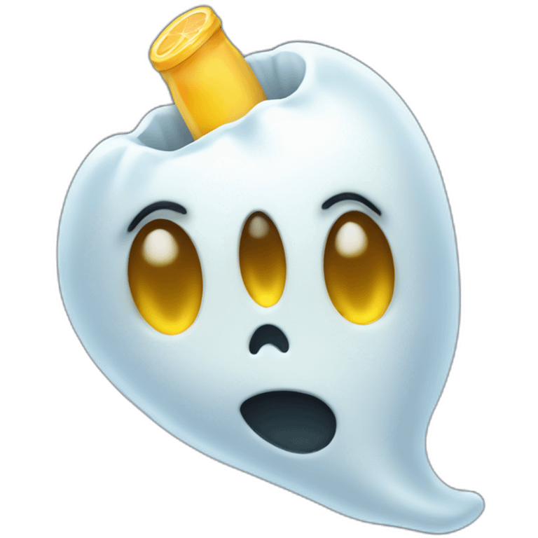 cute ghost drunk emoji