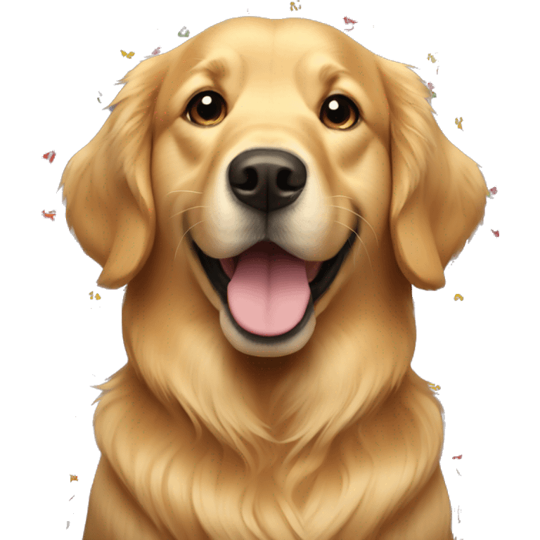 Birthday golden retriever  emoji