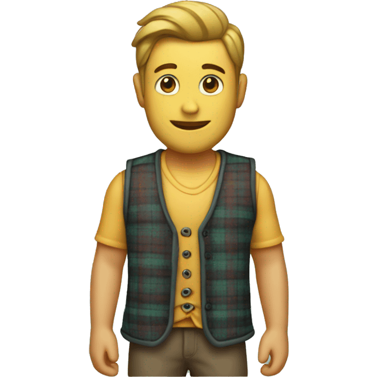 Plaid vest emoji