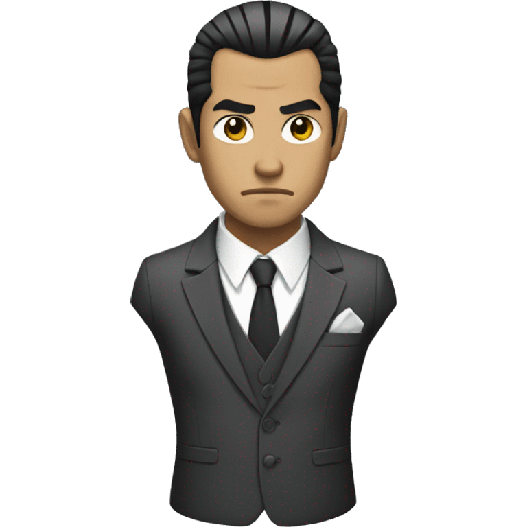 yakuza with suit.  emoji