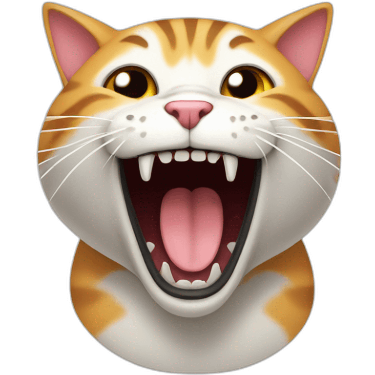 Cat roaring emoji