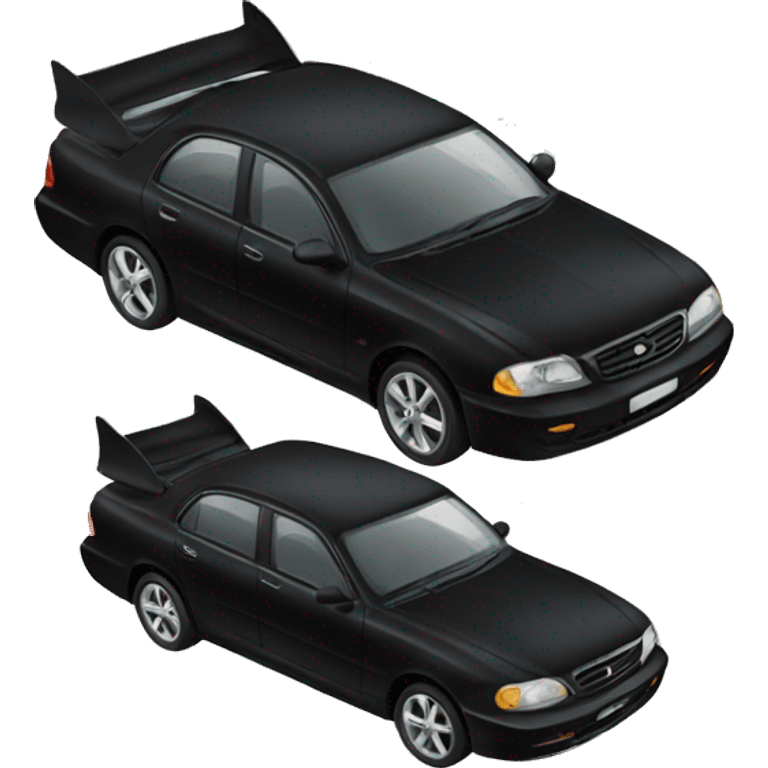 Black car with black wings emoji