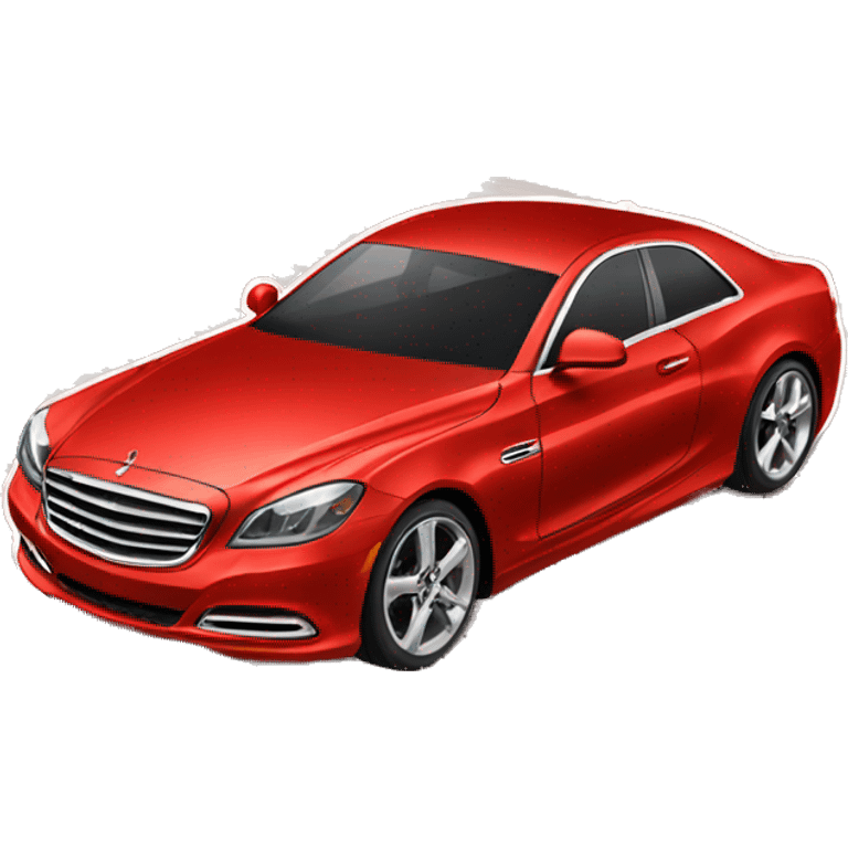 a red luxury car with flowing lines and shiny details. emoji