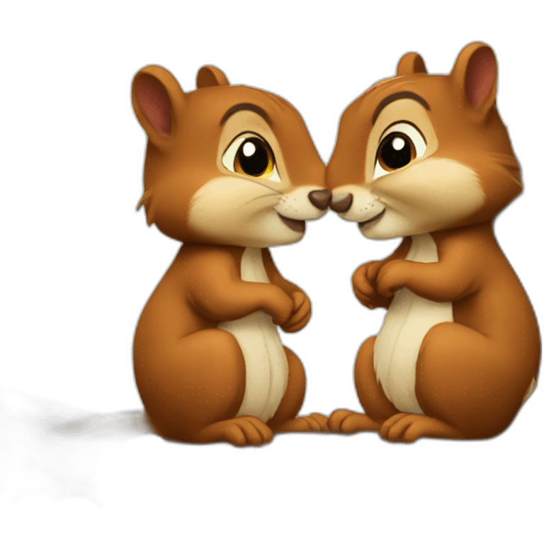 Squirrel kiss emoji