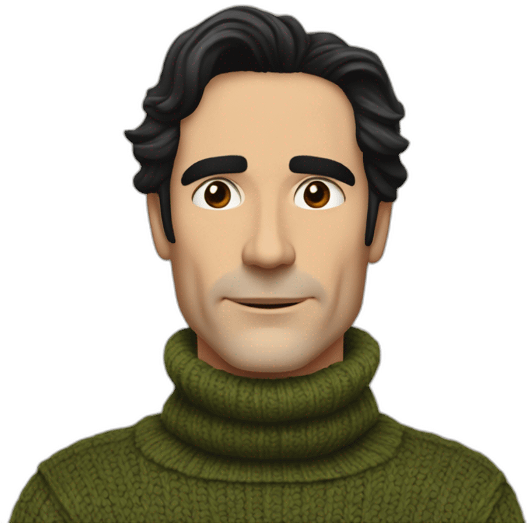 Ben Chaplin turtleneck sweater cosy emoji