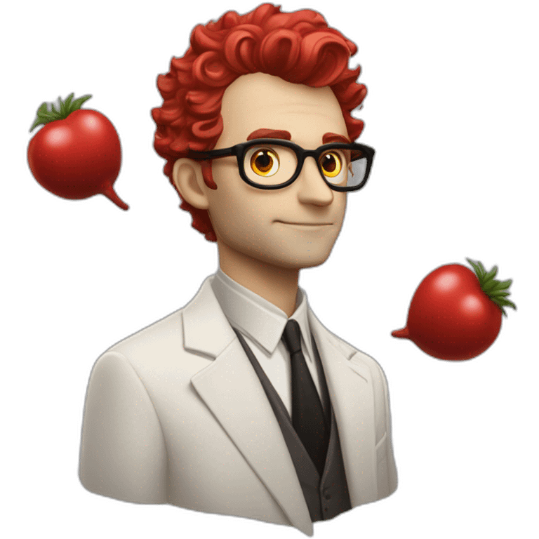 Rampa avec des cheveux rouges de la série Good Omens emoji