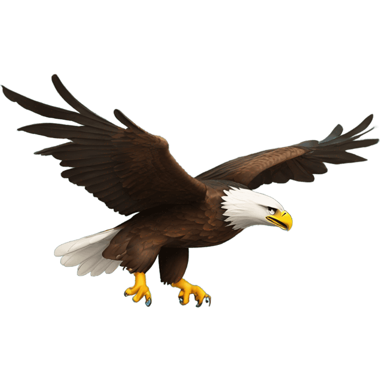 Eagle landing on lake emoji