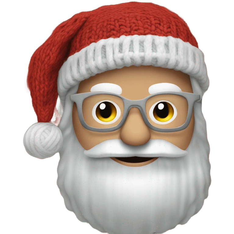 Knitting Santa Claus emoji