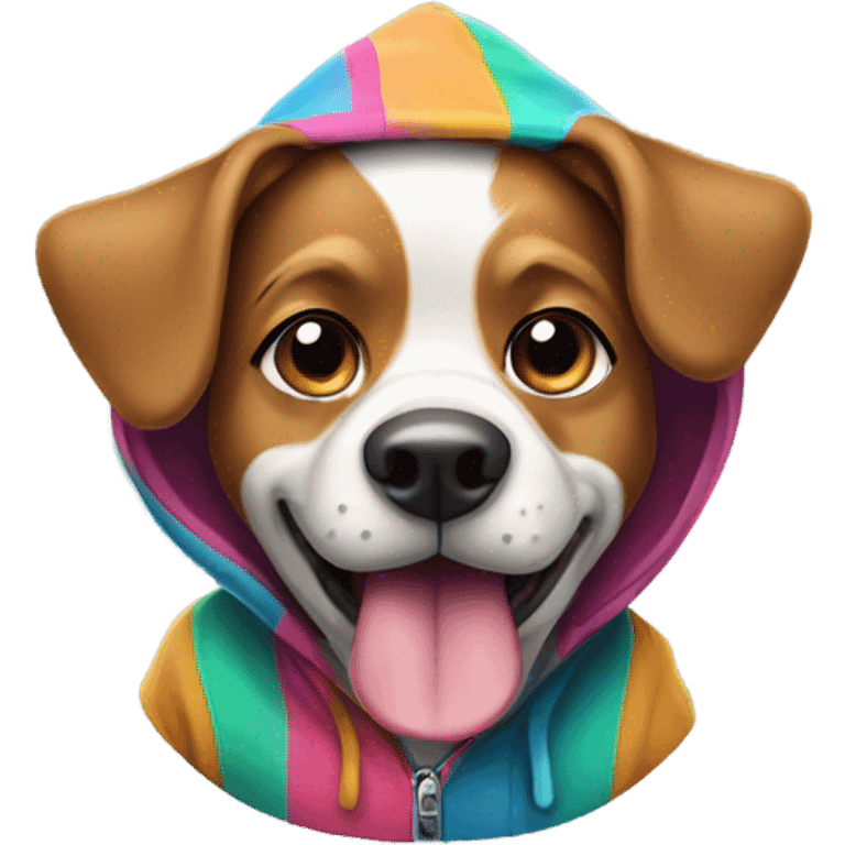 dog wearing hoodie emoji