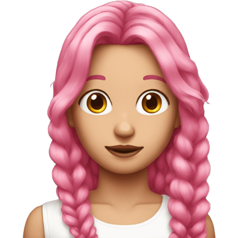 Long pink hair emoji