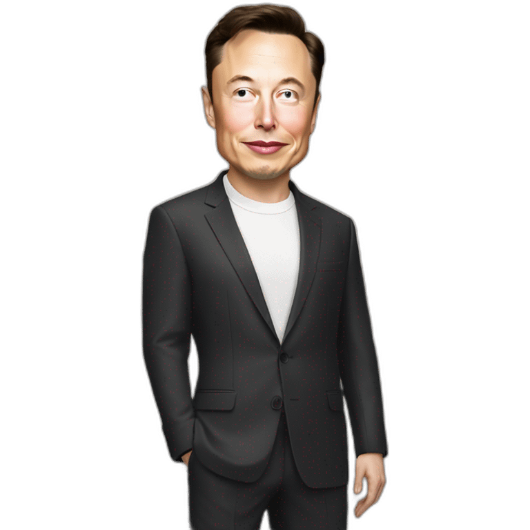 Elon musk avec une tesla emoji