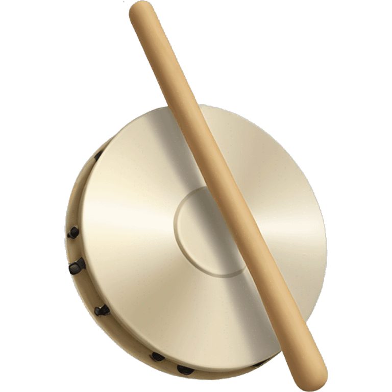 cymbal with drumstick small emoji