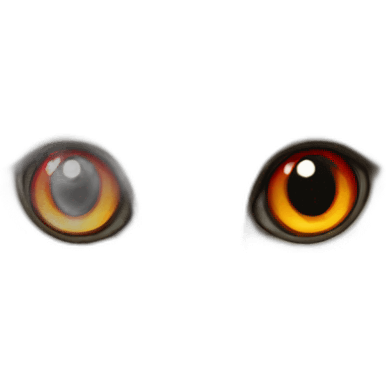 Ragdoll cat, red eyes, sitting emoji