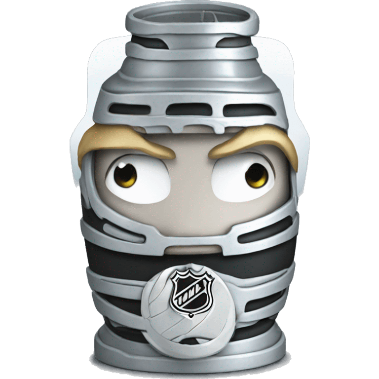 Stanley cup with a cute face emoji