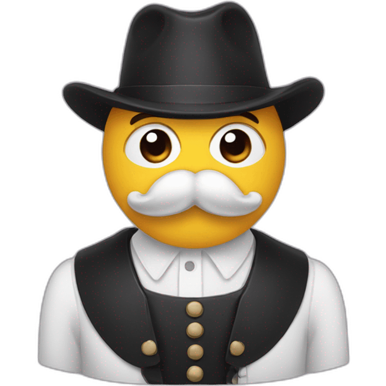 pigouin avec une moustache emoji