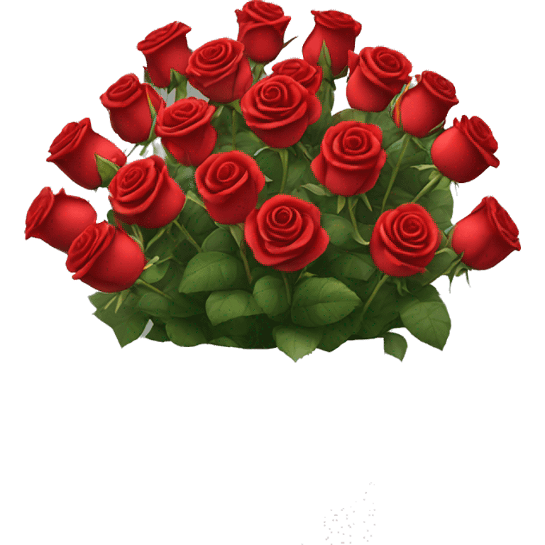 bouquet of red 15 roses in a white box  emoji