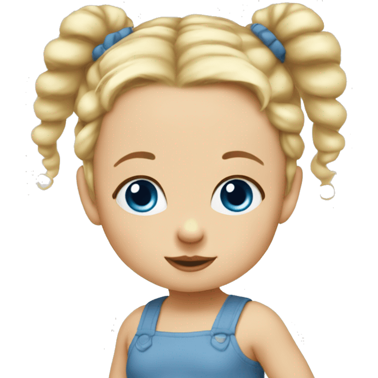 Blond baby girl- blueeyes-  messybun emoji