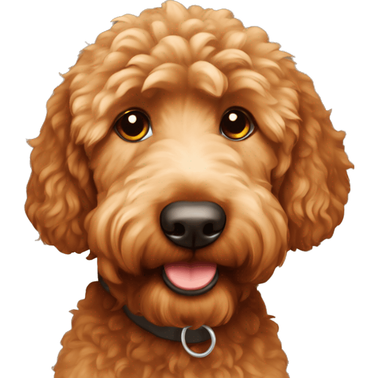 brown and red golden doodle emoji