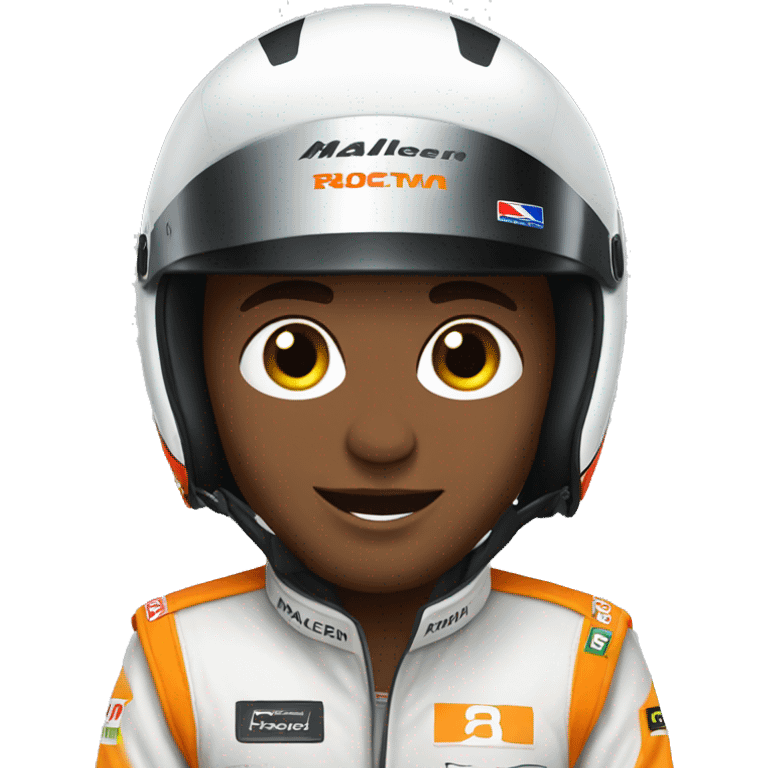 mclaren racecar driver emoji