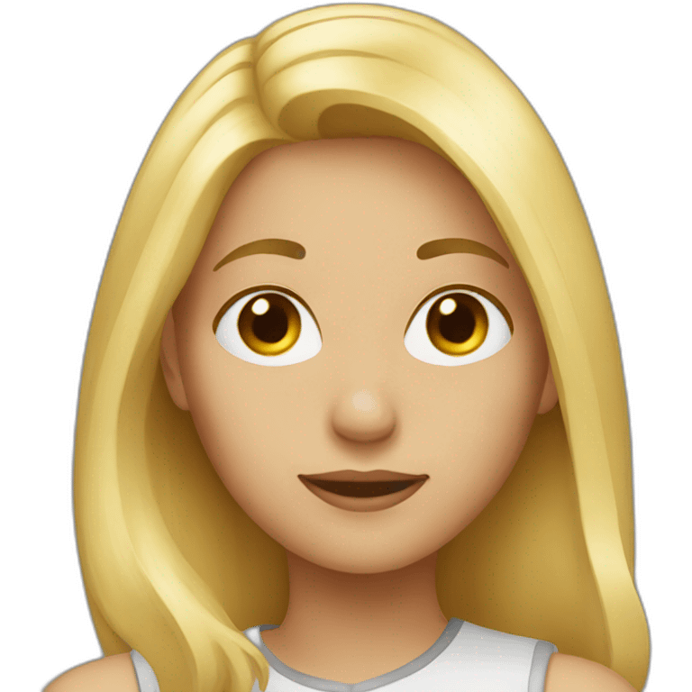 young woman with blond hair emoji