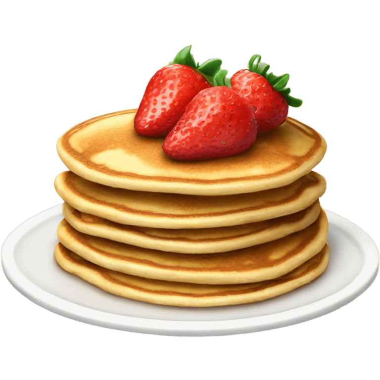 Pancakes with strawberries  emoji