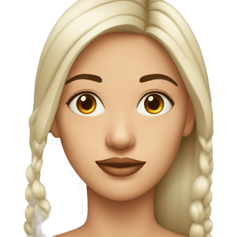 a woman's face with one eyebrow higher and the other lower emoji