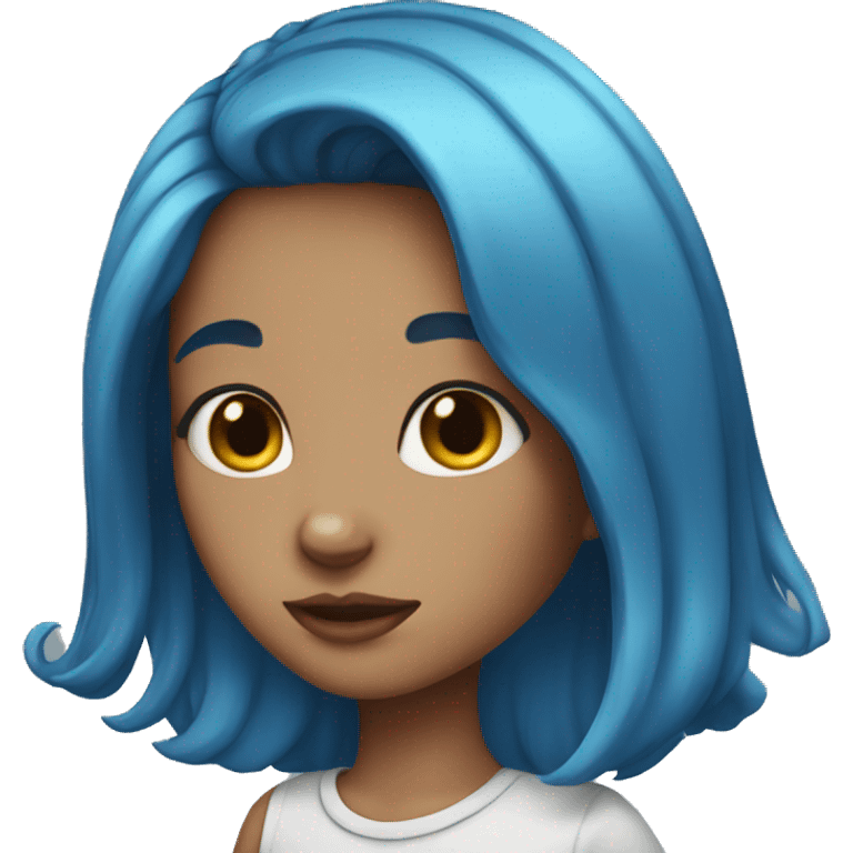 girl cat blue hair emoji