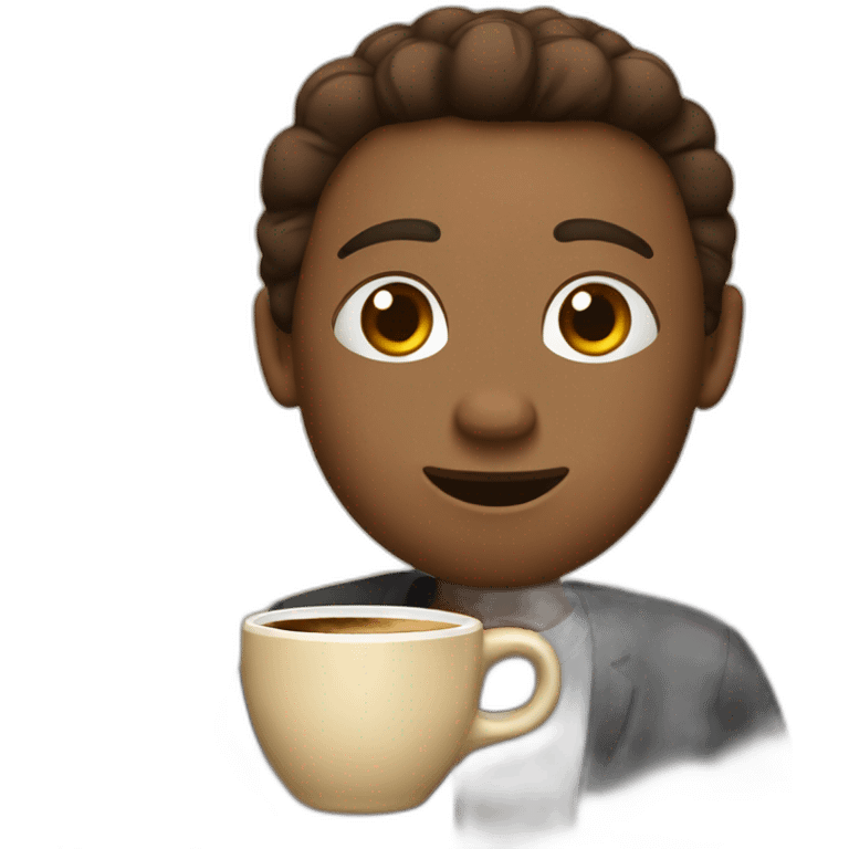 Coffee with monkley emoji