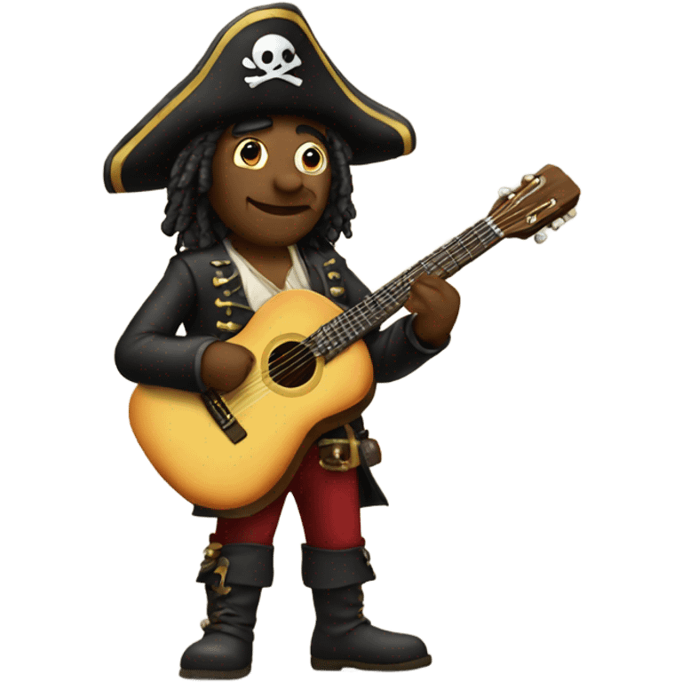 Pirate playing guitar emoji