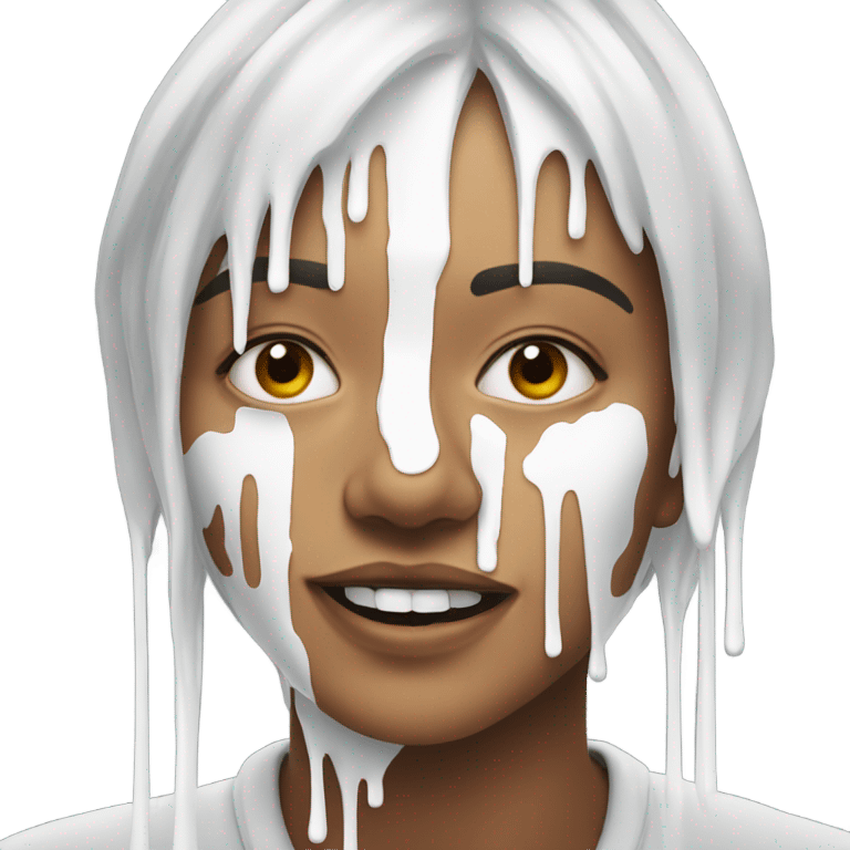 White paint from face  emoji