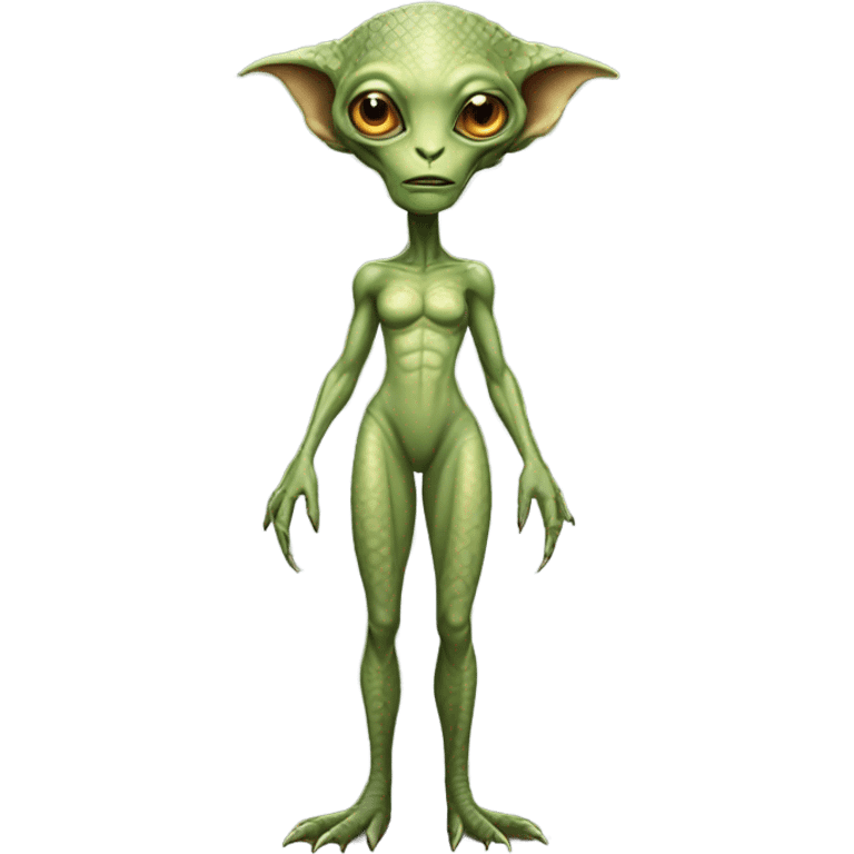 a reptilian alien woman full body emoji