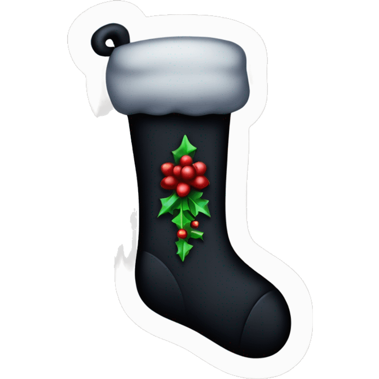 Gothic Christmas stocking emoji