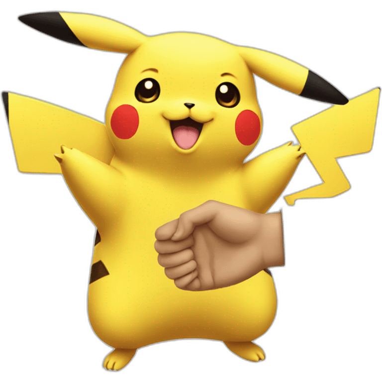 pikachu handshake emoji