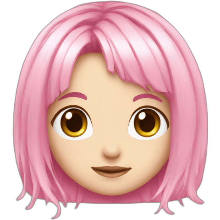 cute-bot-pink-hair-anime emoji