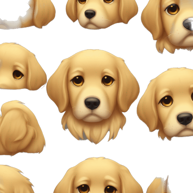 Golden retriever chibi sad emoji