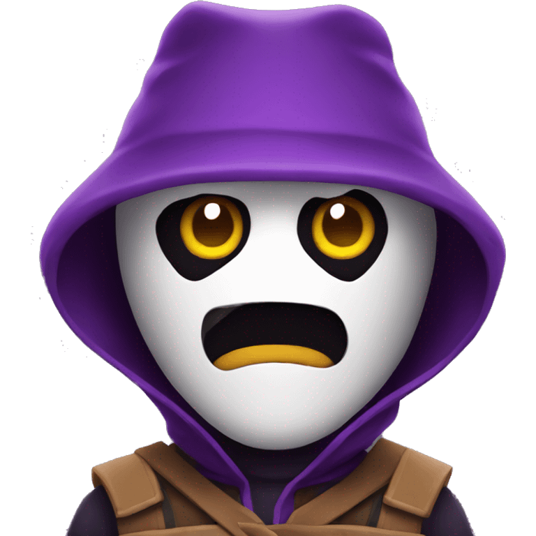 Purple scary bandit emoji