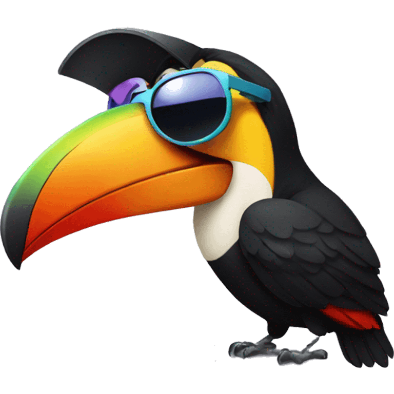 Toucan with sunglasses emoji