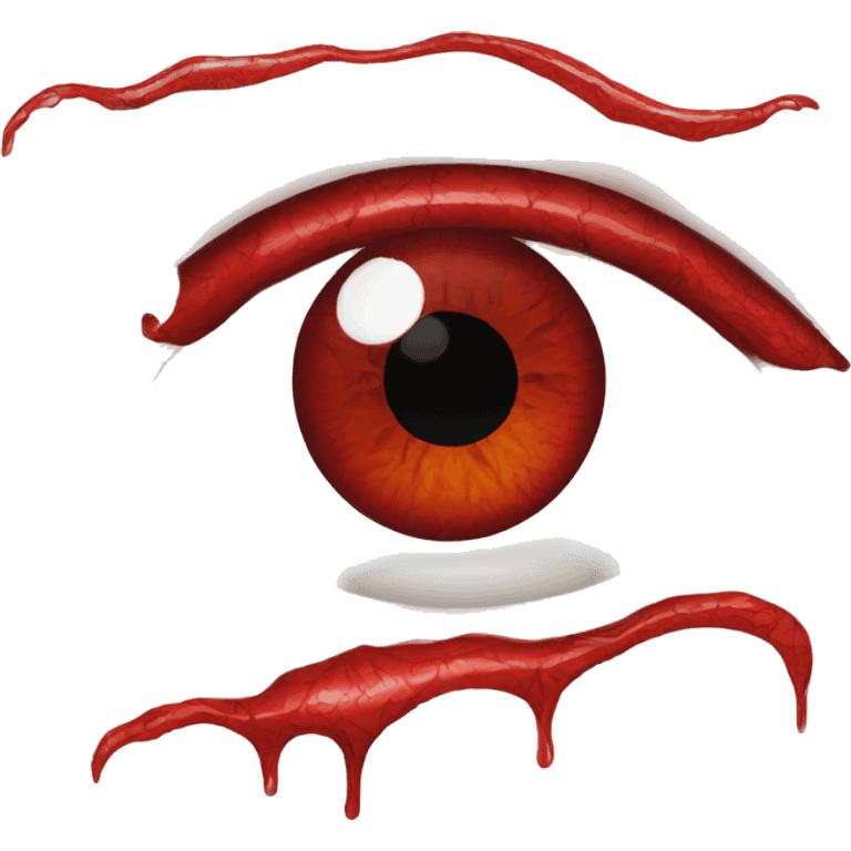 an eye with red veins emoji