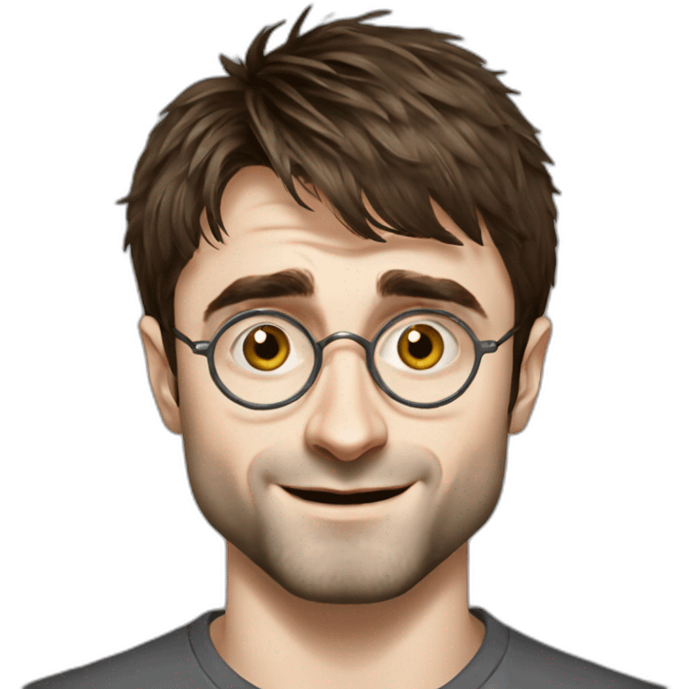 daniel radcliffe cartoon wearing tee emoji