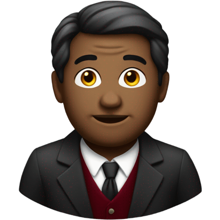 fat banker in dark red velvet suit emoji