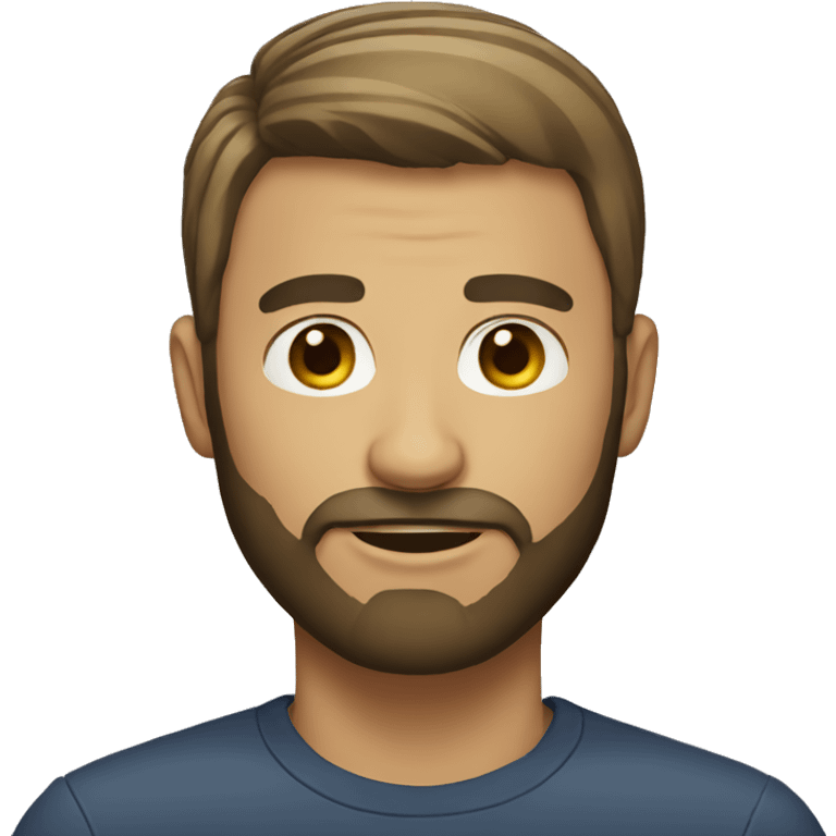 man with short hair short beard emoji