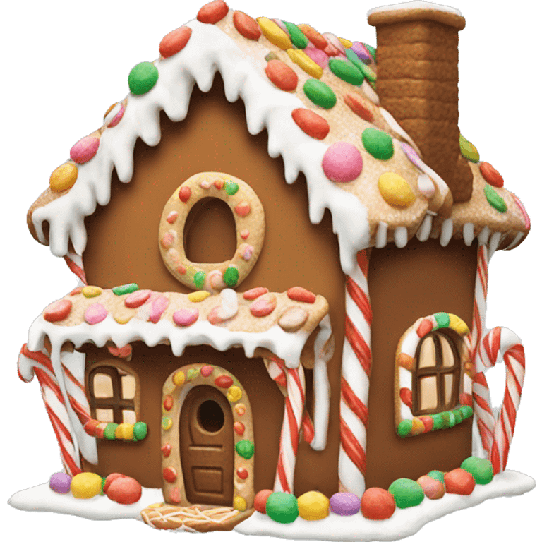 Gingerbread house cute emoji