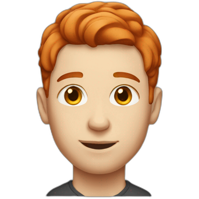 young man with short redhead hair emoji