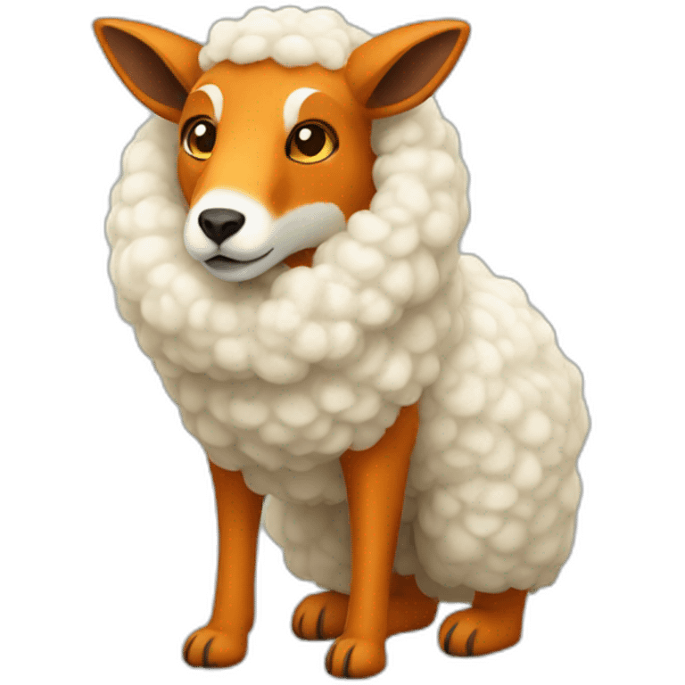 Fox dressed as a sheep emoji