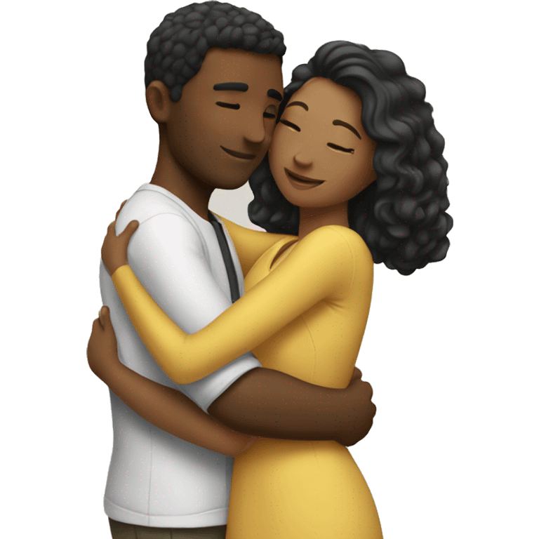 Beautiful couple hugging  emoji