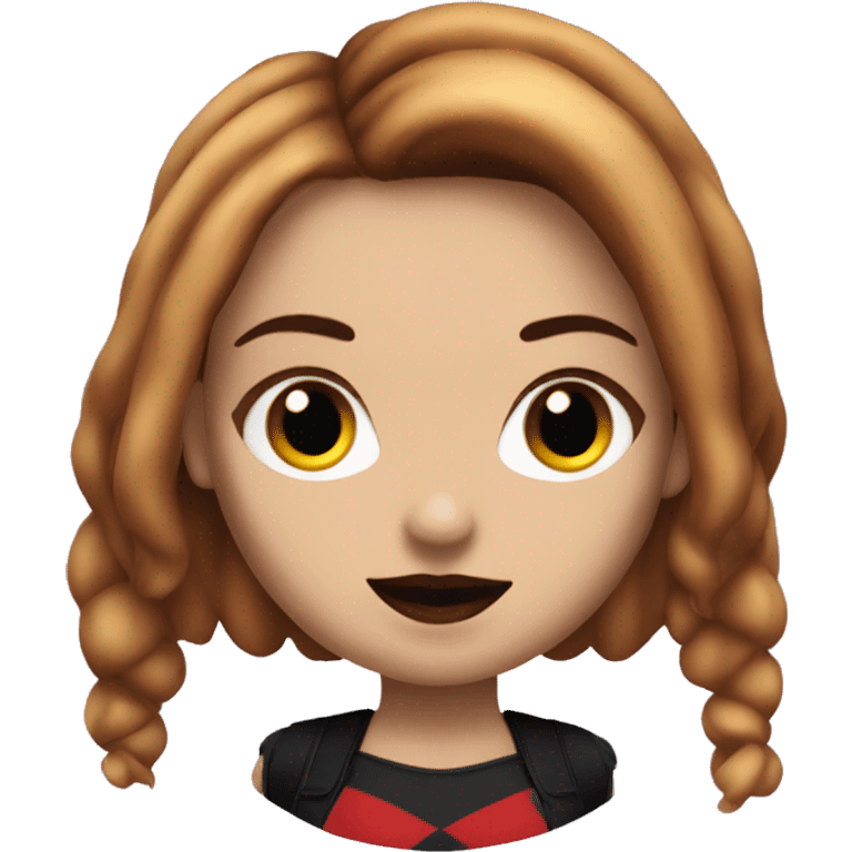 Harley Quinn with brown hair emoji