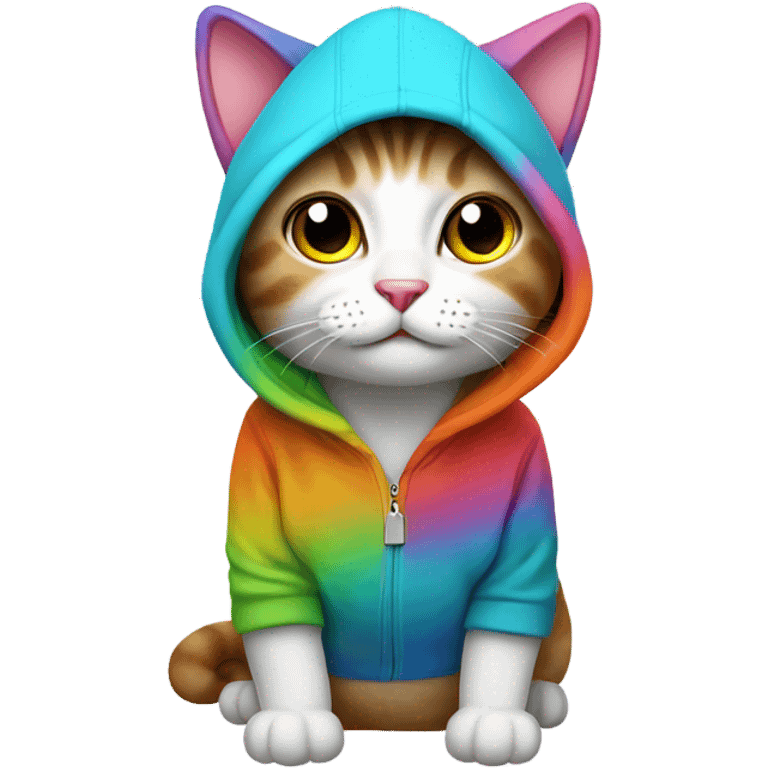 Cat wearing hoodie emoji